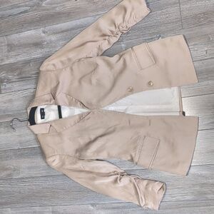Bebe Champagne Silk Blazer Size 2
